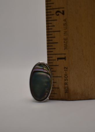Two pairs of 1950's-60's vintage oval Abalone Pearl earrings