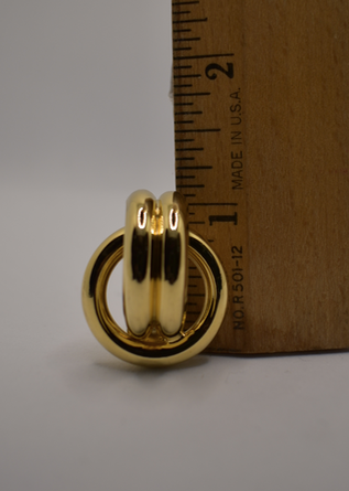 Two pairs of 1980-90's vintage 18K gold plated metal clip on earrings