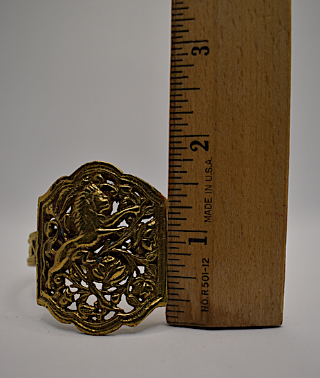 Two Victorian Aesthetic Movement Gold Gilt over Brass Bracelets