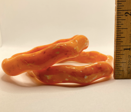 Two 1940'-60's vintage Italian lucite bangle bracelets