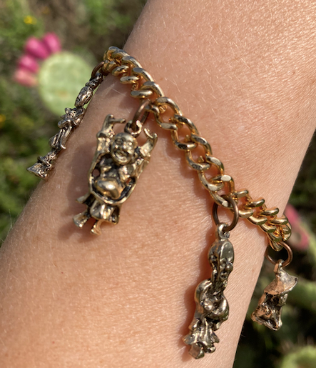 Two 1940's-60's vintage souvenir charm bracelets