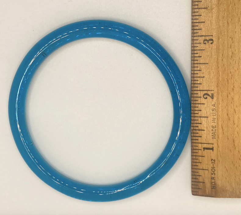 One 1920's-1930's Vintage Transparent Aquamarina Glass Bangle